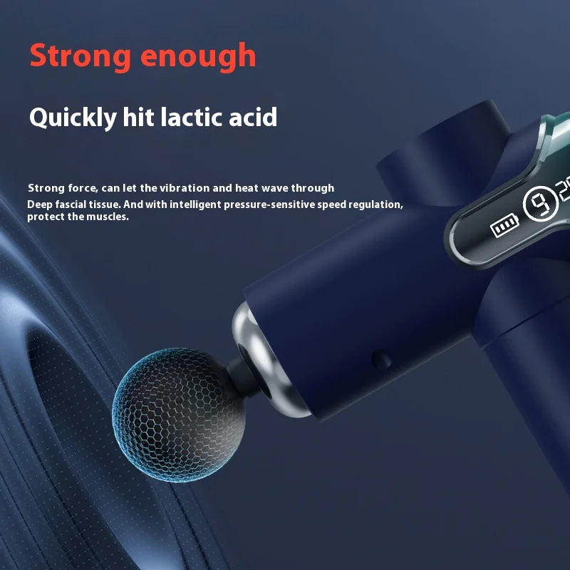 Professional Intelligent Fascia Gun-9 Speed Levels,4000 RPM Deep Tissue Massage,Quiet & Portable Muscle Massager for Pain Relief