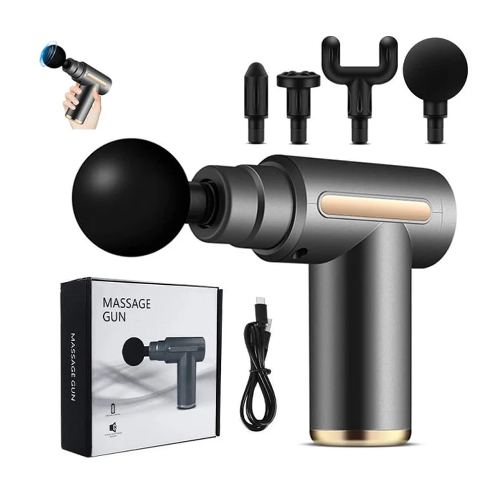 Professional Intelligent Fascia Gun-9 Speed Levels,4000 RPM Deep Tissue Massage,Quiet & Portable Muscle Massager for Pain Relief